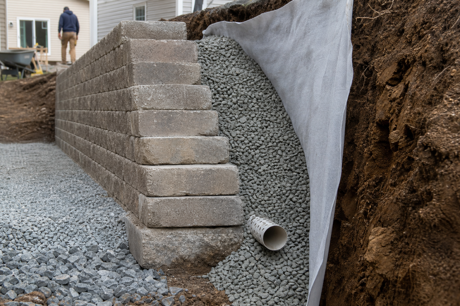 Retaining Wall Drainage Before Winter: Why Water, Not Weight, Breaks Walls